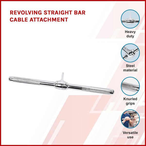 Revolving Straight Bar Cable Attachment Home Gym Attachments
