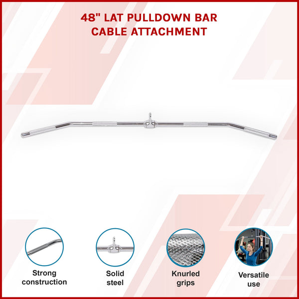 48" Lat Pulldown Bar Cable Attachment Home Gym Attachments
