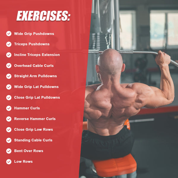 48" Lat Pulldown Bar Cable Attachment Home Gym Attachments