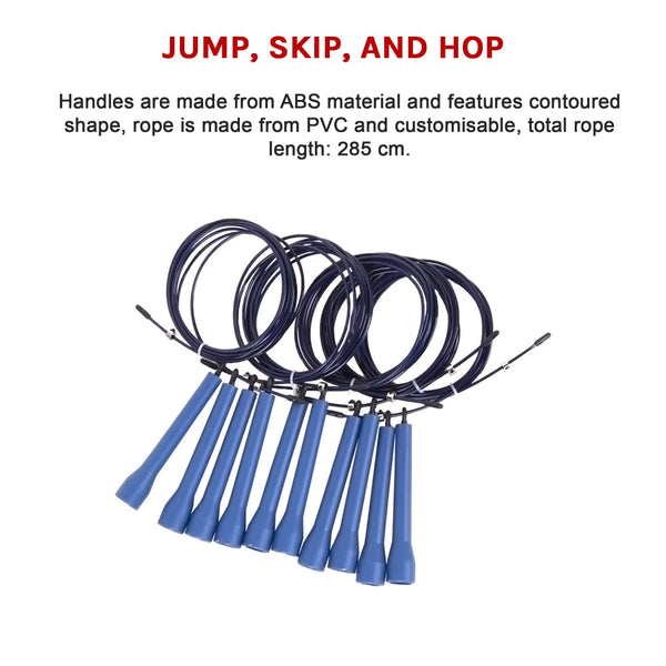 5X Cross Fit Speed Skipping Rope Wire Skip Jump Ropes