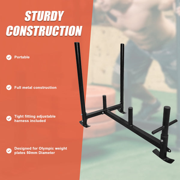 Heavy Duty Gym Sled With Harness Other Strength Training