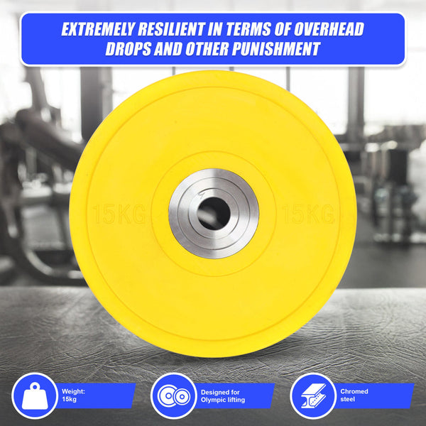 15Kg Pro Olympic Rubber Bumper Weight Plate Weight Plates