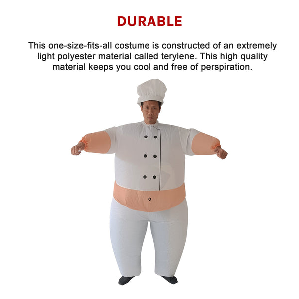 Chef Fancy Dress Inflatable Suit Operated Costume Unisex Costumes