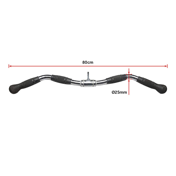 Randy & Travis Rubber Coated Revolving Curl Row Bar Attachment Home Gym Attachments