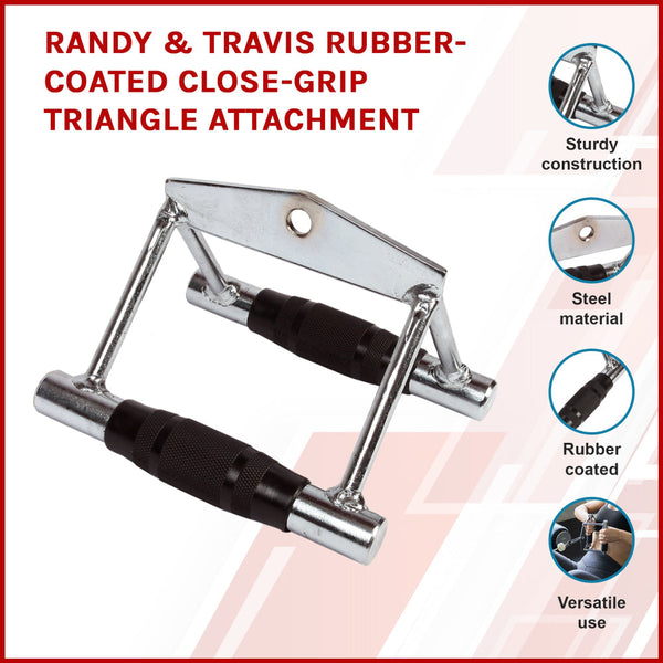 Randy & Travis Rubber Coated Close Grip Triangle Attachment Other Strength Training