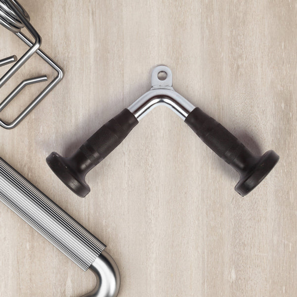 Rubber Coated Tricep Pushdown Bar Attachment Home Gym Attachments