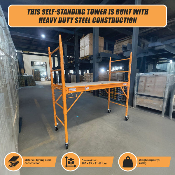 Safety Scaffolding Ladder Capacity Heavy Duty Steel Construction 450Kg Ladders