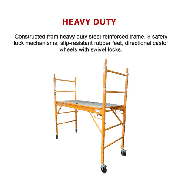 Safety Scaffolding Ladder Capacity Heavy Duty Steel Construction 450Kg Ladders