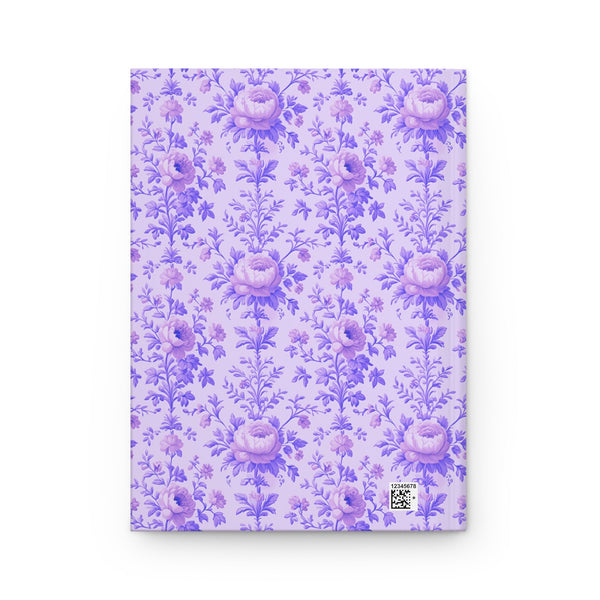 Custom Name Floral Hardcover Journal Elegant Purple Diary Personalized Notebook Gift For Writers Planner Keepsake Personal Organisers