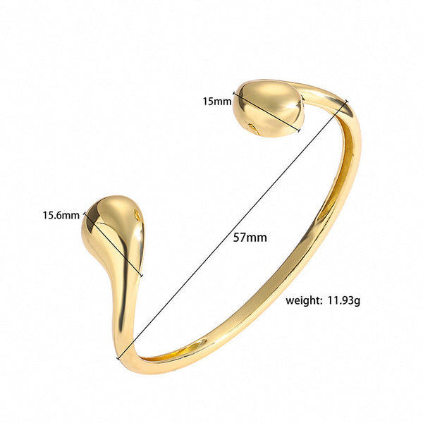 Veile Studios Gold Silver Smooth Water Drop Bracelet From Europe Fashion Designer Brand For Women Bracelets