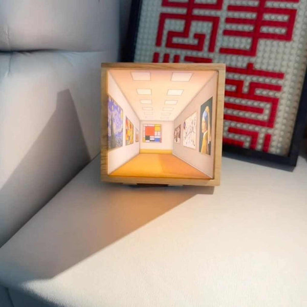 3D Illusion Night Light Gallery Bedside Picture Style Modern Simulate Sunshine Drawing Night Lights