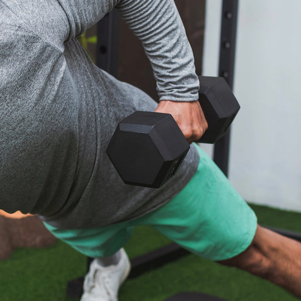 20Kg Commercial Rubber Hex Dumbbell Gym Weight Dumbbells