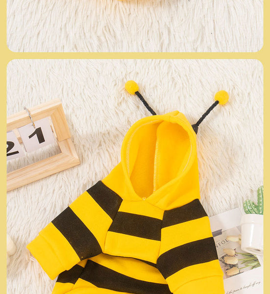 Dog Clothes With Thickened Velvet Can Pull Bees Hoodies And Cat Dog Clothing & Shoes