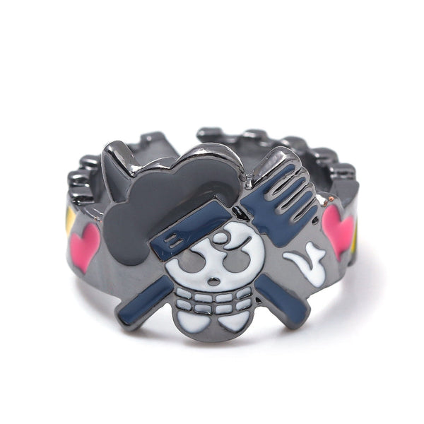 Anime Merchandise One Piece Straw Hat Pirates Ring Luffy Zoro Sanji Nami Robin Chopper Cosplay Finger Rings