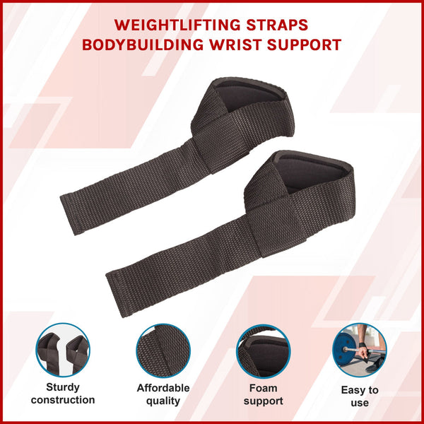 2X Weightlifting Straps High Strength Woven Fabric Wrist & Ankle Weights