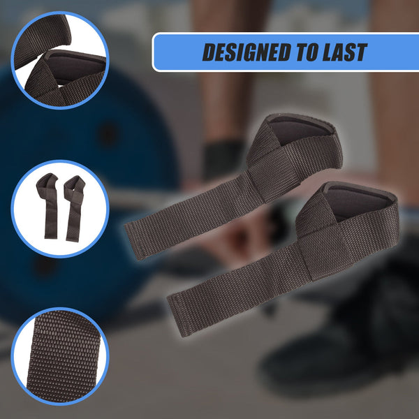 2X Weightlifting Straps High Strength Woven Fabric Wrist & Ankle Weights