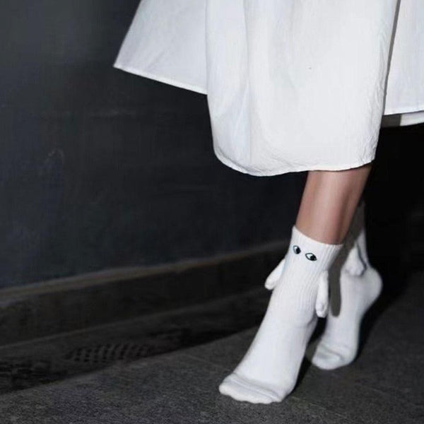 Magnetic Hand In Cartoon Couple Unique Design Highquality Materials Socks