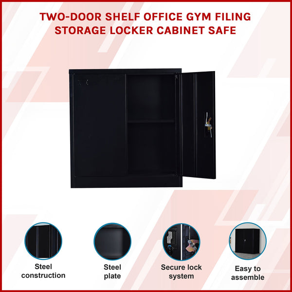 Two Door Shelf Office Gym Filing Storage Locker Cabinet Safe Cabinets & Cupboards
