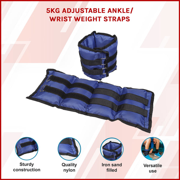 5Kg Ankle Wrist Weight Straps Wrist & Ankle Weights