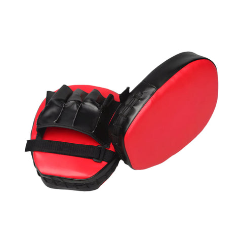2 X Thai Boxing Punch Focus Gloves Kit Training Red & Black Punching Bags