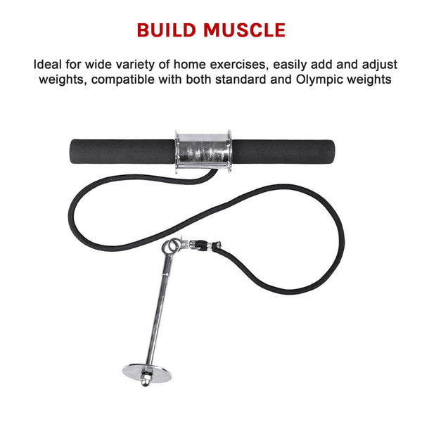 Forearm Wrist Grip Strength Roller Exercise Bar Home Gym Training Home Gyms