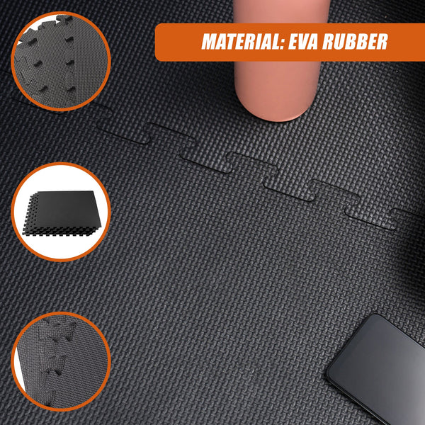 4 X Tiles Eva Fitness Home Gym Interlocking Floor Puzzle Mat Exercise Mats