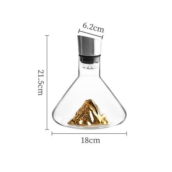 1500Ml Hand Blown Crystal Wine Decanter With Built In Aerator Pourer Ideal For Red Wine. Decanters