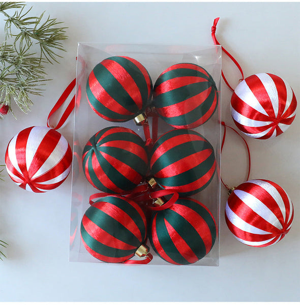 Christmas Tree Ornament 8Cm Round Ball Decoration Window Display Hanging Seasonal Decorations
