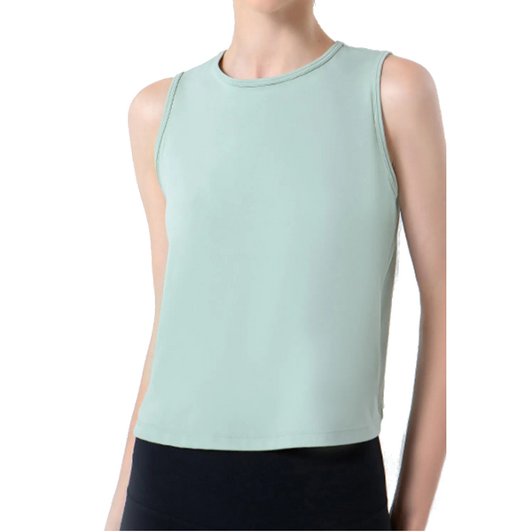 Round Neck Active Tank Activewear Tops