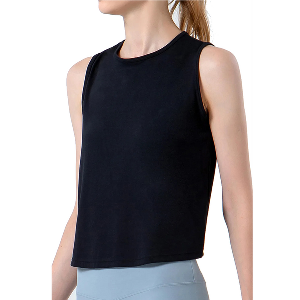 Round Neck Active Tank Activewear Tops