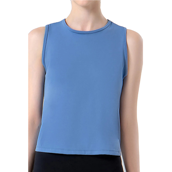 Round Neck Active Tank Activewear Tops