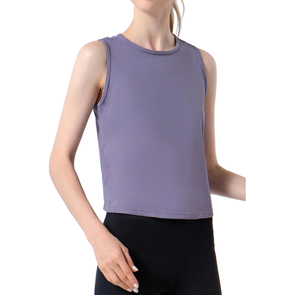 Round Neck Active Tank Activewear Tops