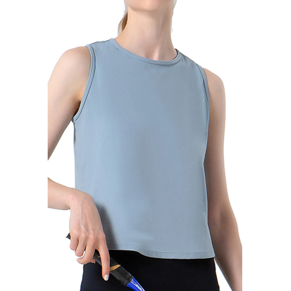 Round Neck Active Tank Activewear Tops
