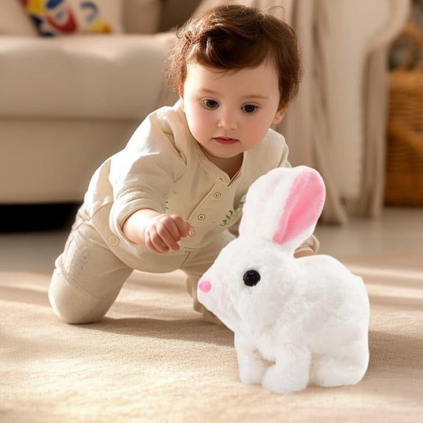 2025 Upgraded Interactive Bunny Toy. Hops Walks Talks Shakes Ears. Plush Gift For Kids (Grey). Plush Toys