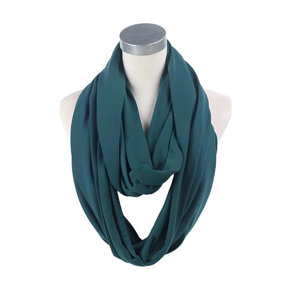 Soft Light Weight Infinity Scarf With Solid Colors Jersey Knit Loop Ring Circle New Scarves & Wraps
