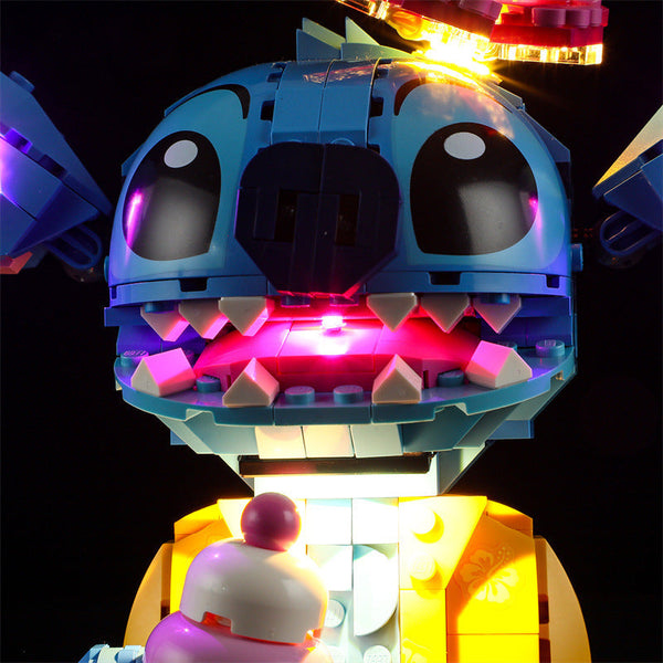 Compatible With Lego 43249 Stitch Led Lighting Disney Luminous Building Blocks Toys Building Toys Sets & Packs