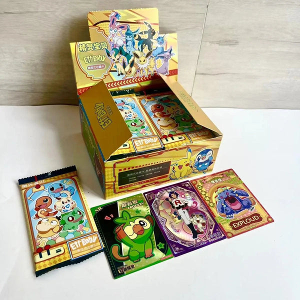 Mika's First Pok E Mon Collection Interchangeable Hidden Cards Character Flash Family Card Games