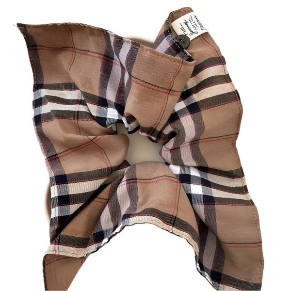 Contrast Plaid Elastic Hair Scrunchy Hair Accessories