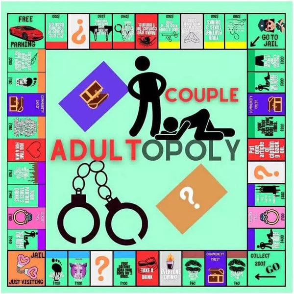 Adultopoly Board Game: Funny Portable Couple For Date Nights. Ideal Valentine's Gift Him & Her. Board Games