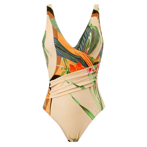 And American Conjoined Vacation Beach Hot Spring Swimsuit French Retro Bikini Swimwear