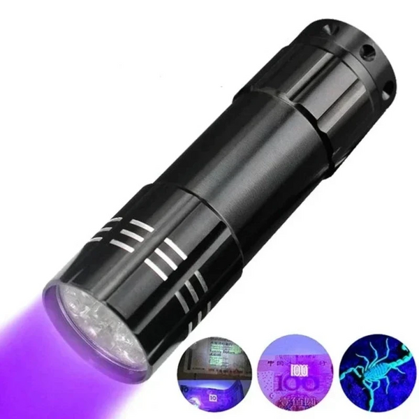 Mini Black Light Flashlight Waterproof Uv Ultraviolet 9Led Detector For Pets Dog Urine Stains Flashlights
