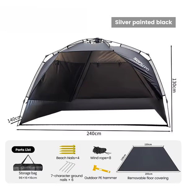 Outdoor 3 4 Person One Touch Quick Set Tent Suitable For Beach Fishing Family Trips Picnics Parks Uv Resistant With Sunsha Tents