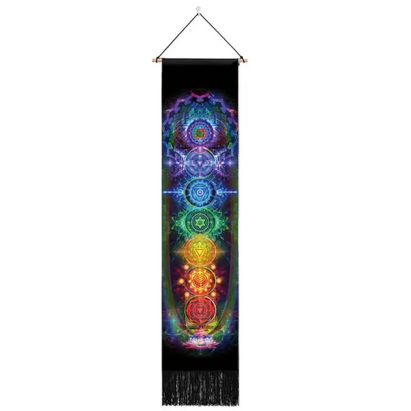 Seven Chakra Tapestry Hippie Mandala Chakras Wall Hanging Fabric Yoga Meditation For Spiritual Room Decor Tapestries