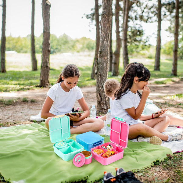 Kids' Bento Lunch Bag With 1700Ml Containers & Thermos School Lunch Storage Lunchboxes & Bags