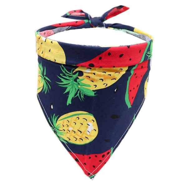 Pet Accessories Summer Fruit Style Pure Cotton Drool Towel Triangle Scarf Dog Clothing & Shoes