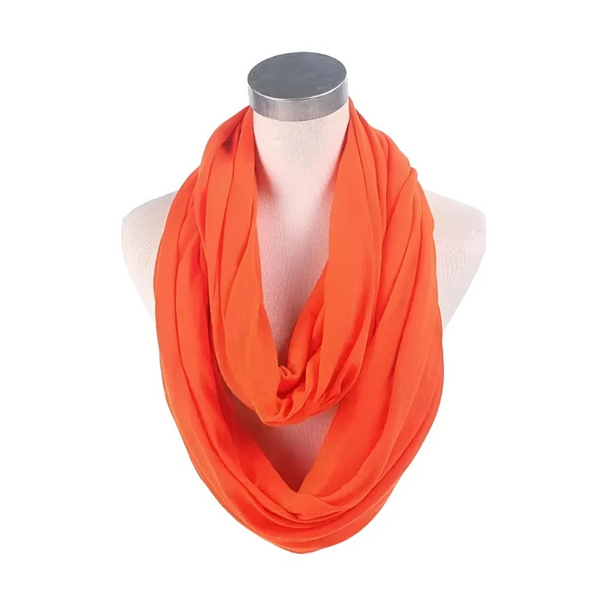 Soft Light Weight Infinity Scarf With Solid Colors Jersey Knit Loop Ring Circle New Scarves & Wraps