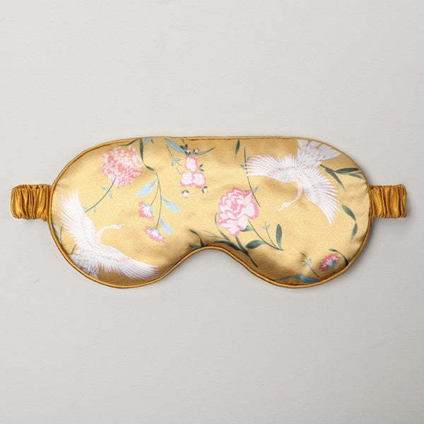 Double Sided Imitation Silk Eye Mask Satin Protection Blackout Sleep Mulberry Printed Spot Wholesale Eye Masks