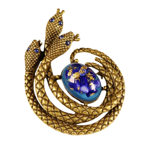 Veile Studios Creative Snake And Flower Brooch Women Jewelry Pins Party Pendant Perfect As Gifts Earrings