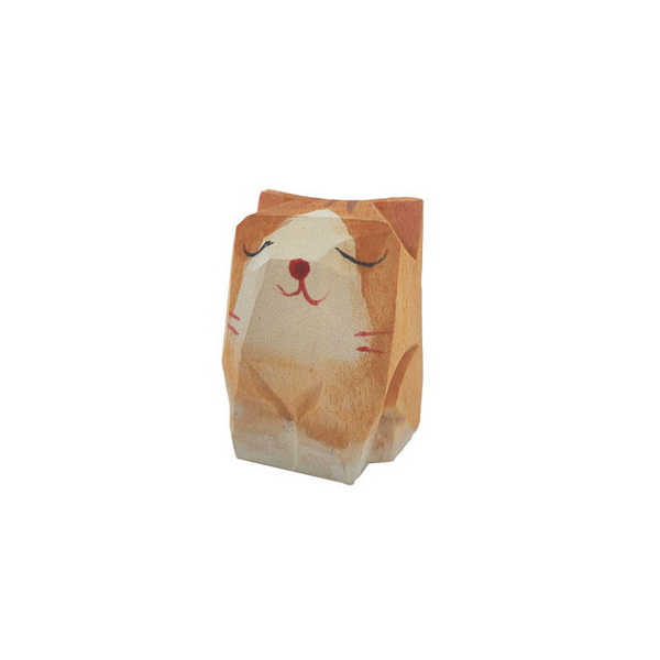 Carving Ornaments Solid Handmade Shiba Inu Kitten Decoration Seasonal Decorations