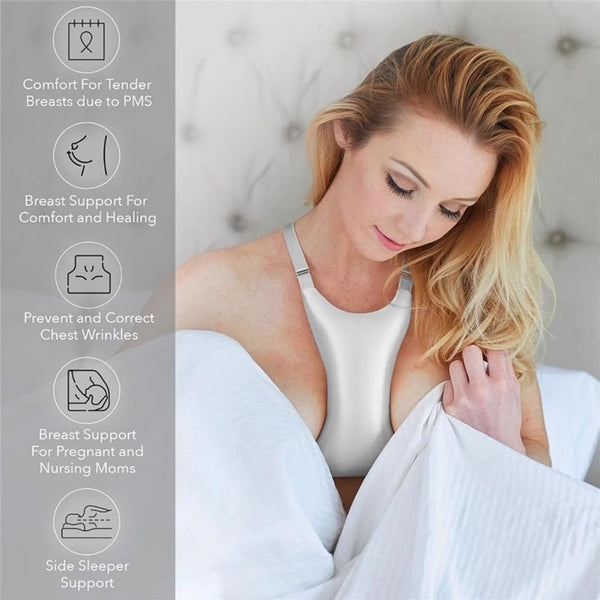 Anti Wrinkle Chest Support Pillow Washable Fade Proof Bra Care Pad For Side Sleepers Dcollet Line Prevention Pillows